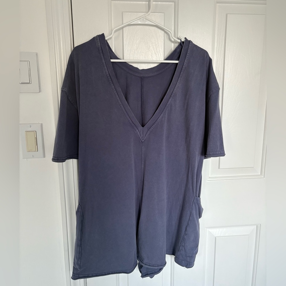 Elegant V-Neck Women's Romper - Gray